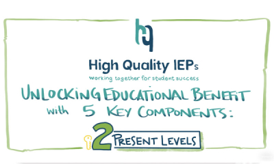 Unlocking Educational Benefit:
Key Component 2 Present Levels Thumb